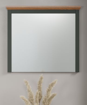 Garderobenspiegel Meadow in gr�n und Evoke Eiche Landhaus Flur Diele Spiegel 77 x 68 cm
