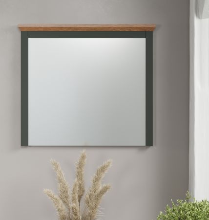 Garderobenspiegel Meadow in gr�n und Evoke Eiche Landhaus Flur Diele Spiegel 77 x 68 cm