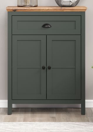 Flurkommode Meadow in gr�n und Evoke Eiche Landhaus Flur Diele Kommode 77 x 102 cm