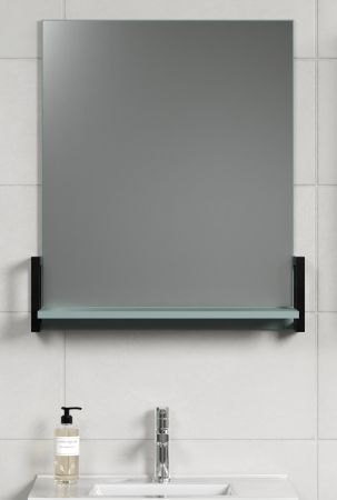 Badezimmer Spiegel Matix in dusk blue und grau Badspiegel 64 x 74 cm