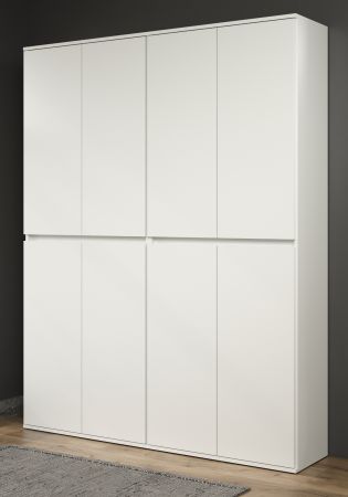 Garderobenschrank Metro in Wei�, Schuhschrank 8-t�rig 148 x 191 cm