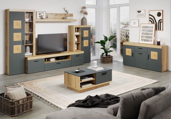 Wandboard Tyler in Evoke Eiche Wohn- und Esszimmer Wandregal 180 cm