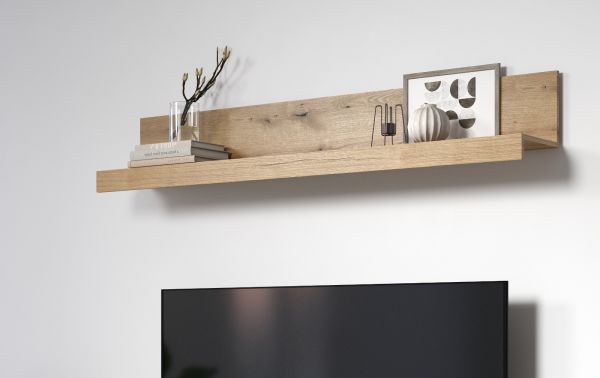 Wandboard Tyler in Evoke Eiche Wohn- und Esszimmer Wandregal 180 cm