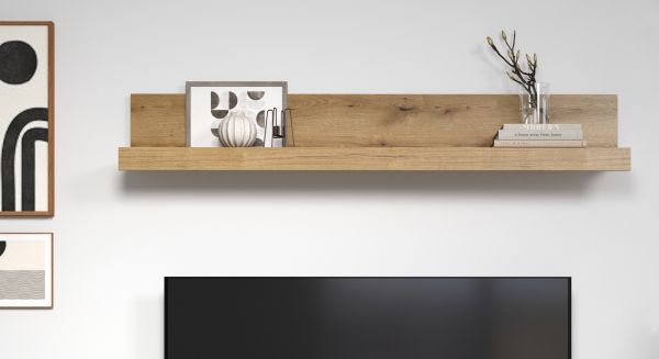 Wandboard Tyler in Evoke Eiche Wohn- und Esszimmer Wandregal 180 cm