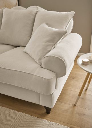 Sofa Adelina in beige Landhaus Couch 2-Sitzer 170 cm