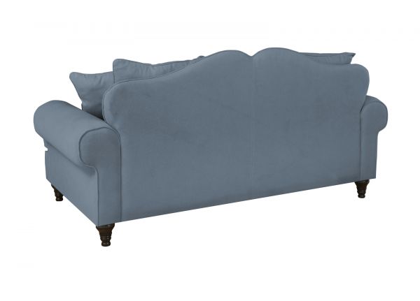 Sofa Adelina in blau Landhaus Couch 3-Sitzer 200 cm