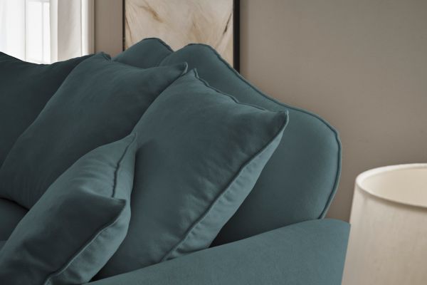 Sofa Adelina in blaugr�n Landhaus Couch 3,5-Sitzer 230 cm