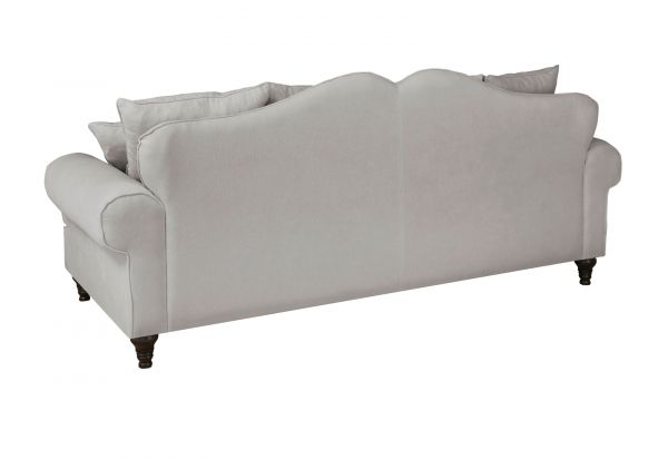 Sofa Adelina in hellgrau Landhaus Couch 3,5-Sitzer 230 cm