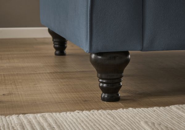 Sessel Adelina in blau Landhaus Loungesessel 110 cm