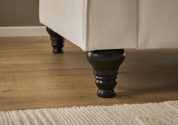 Sessel Adelina in beige Landhaus Loungesessel 110 cm