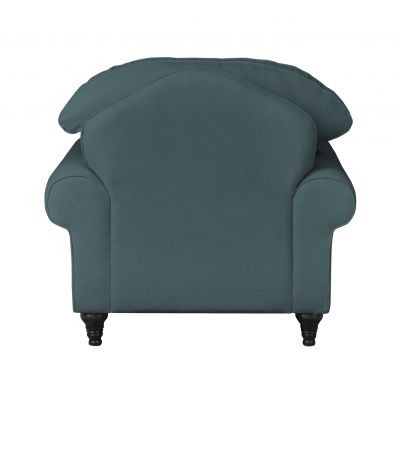 Sessel Adelina in blaugr�n Landhaus Loungesessel 110 cm