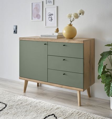 Sideboard Juna in Salbei und Evoke Eiche Kommode skandinavisch 107 x 83 cm