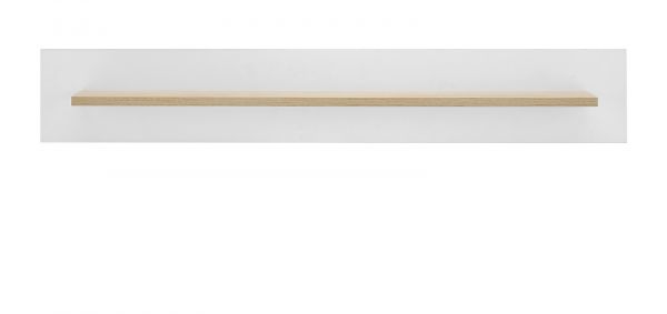 Wandboard Isgard in wei� matt und Scandi Eiche Wandregal skandinavisch 107 cm