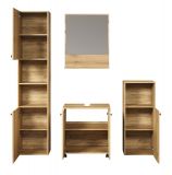 Badm�bel Set Feliz in Evoke Eiche Badkombination 4-teilig 160 x 190 cm