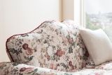 Sofa 3,5-Sitzer Elita in creme Landhaus Blumen Design Couch 228 cm