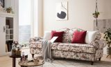 Sofa 3,5-Sitzer Elita in creme Landhaus Blumen Design Couch 228 cm