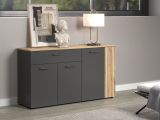Sideboard Avila in grau und Evoke Eiche Kommode 150 cm