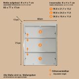 Badezimmer Spiegelschrank Adamo in wei� Hochglanz 2-t�rig inkl. LED 60 x 77 cm