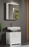 Badezimmer Badm�bel Set Adamo in wei� Hochglanz Badkombination 2-teilig 60 x 190 cm