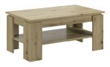 Couchtisch Selen in Artisan Eiche Beistelltisch mit Ablage 100 x 60 cm