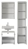 Badezimmer Badm�bel Set Adamo in wei� Hochglanz Badkombination 3-teilig 112 x 190 cm
