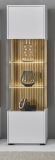 Vitrine Merced in wei� matt und Evoke Eiche Wohn- und Esszimmer Vitrinenschrank 48 x 180 cm