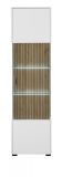 Vitrine Merced in wei� matt und Evoke Eiche Wohn- und Esszimmer Vitrinenschrank 48 x 180 cm