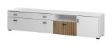 TV-Lowboard Merced in wei� matt und Evoke Eiche TV Unterteil 200 x 44 cm