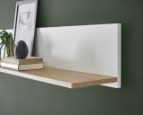 Wandboard Merced in wei� matt und Evoke Eiche Wohn- und Esszimmer Wandregal 150 cm