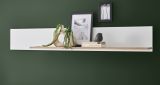 Wandboard Merced in wei� matt und Evoke Eiche Wohn- und Esszimmer Wandregal 150 cm