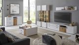 Wandboard Merced in wei� matt und Evoke Eiche Wohn- und Esszimmer Wandregal 150 cm