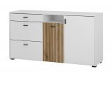 Sideboard Merced in wei� matt und Evoke Eiche Wohn- und Esszimmer Kommode 150 cm