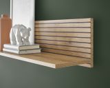 Wohnwand Merced in wei� matt und Evoke Eiche Wohnkombination 3-teilig 285 x 180 cm