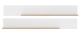 Wohnwand Merced in wei� matt und Evoke Eiche Wohnkombination 3-teilig 258 x 180 cm