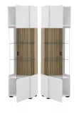 Wohnwand Merced in wei� matt und Evoke Eiche Wohnkombination 3-teilig 258 x 180 cm