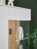 Wohnwand Merced in wei� matt und Evoke Eiche Wohnkombination 4-teilig 320 x 170 cm
