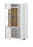 Wohnwand Merced in wei� matt und Evoke Eiche Wohnkombination 4-teilig 320 x 170 cm