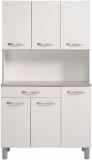 Parisot K�chenschrank Skoon in wei� und grau K�che Buffet und Mehrzweckschrank 101 x 185 cm