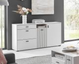 Sideboard Merced in wei� matt, Kommode 150 x 80 cm mit Soft-Close