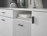 Sideboard Merced in wei� matt, Kommode 150 x 80 cm mit Soft-Close