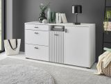 Sideboard Merced in wei� matt, Kommode 150 x 80 cm mit Soft-Close