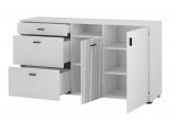 Sideboard Merced in wei� matt, Kommode 150 x 80 cm mit Soft-Close