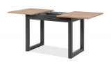 Esstisch Malta in Artisan Eiche und Anthrazit im Industrial Look 120 / 160 x 80 cm ausziehbar