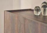 Sideboard Piano in Thermo Eiche und grau Kommode mit Soft-Close 200 x 80 cm