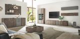 Sideboard Piano in Thermo Eiche und grau Kommode mit Soft-Close 200 x 80 cm