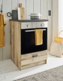 Herdumbauschrank Stove in Used Wood hell und anthrazit K�che Unterschrank 60 cm