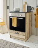 Herdumbauschrank Stove in Used Wood hell und anthrazit K�che Unterschrank 60 cm