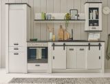 K�che Stove in wei� Pinie und anthrazit Landhaus K�chenschrank Set 5-teilig 284 x 201 cm