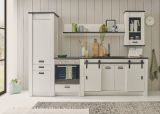 K�che Stove in wei� Pinie und anthrazit Landhaus K�chenschrank Set 5-teilig 284 x 201 cm