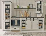 K�che Stove in wei� Pinie und anthrazit Landhaus K�chenschrank Set 5-teilig 284 x 201 cm